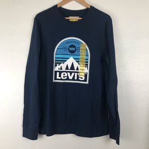 Levi's Men's Classic Fit Long Sleeve Graphic Logo T-Shirt